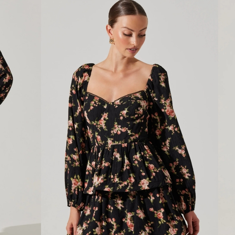 Floral Black Dress - Picture 6 of 7